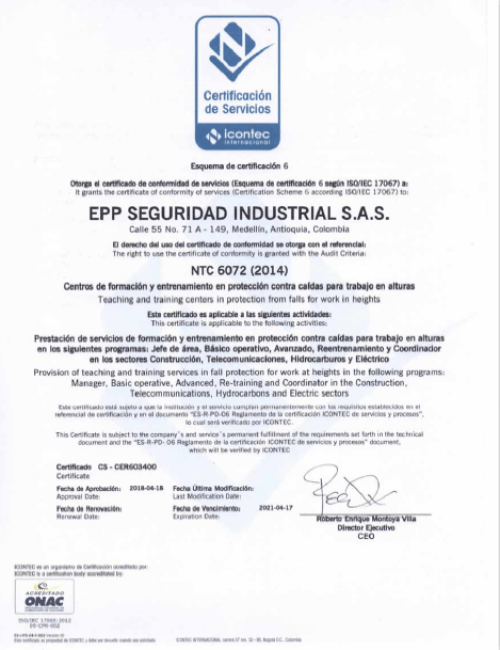 EPP Certificaciones
