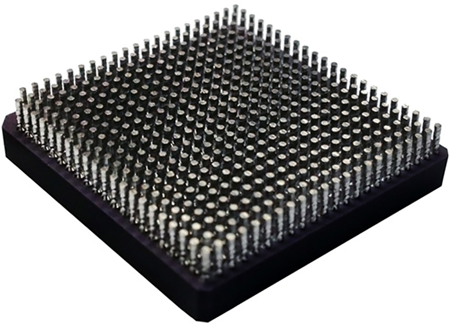 Column grid array IC packages made with noncollapsible solder columns