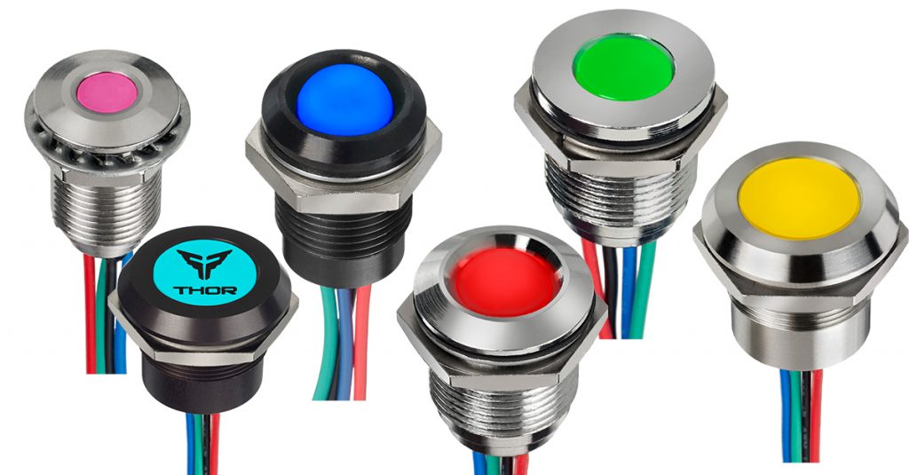 LED Indicators come with RGB illumination lens Electronic Products