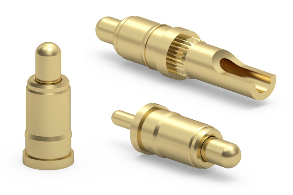 High current, smallscale springloaded pins serve 6amp applications