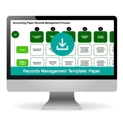 Financial Paper Records Management Process Template (Premium) Equilibria