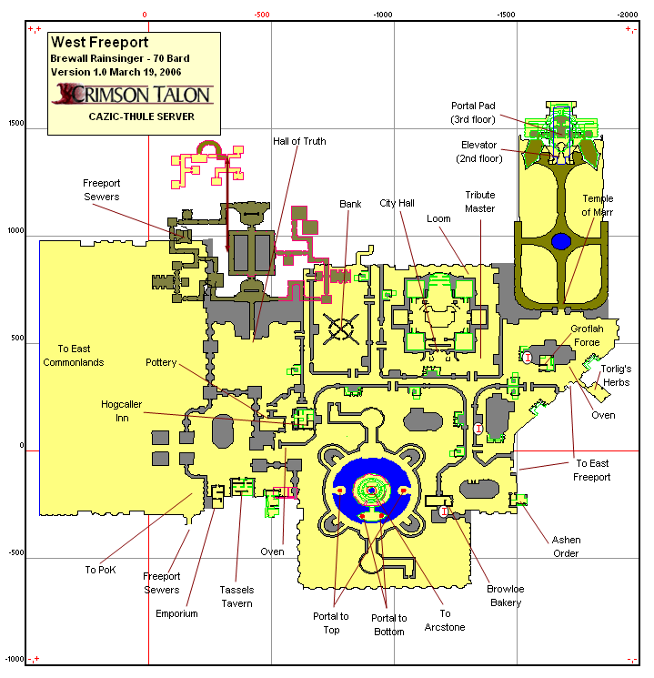 West Freeport Brewall's EverQuest Maps