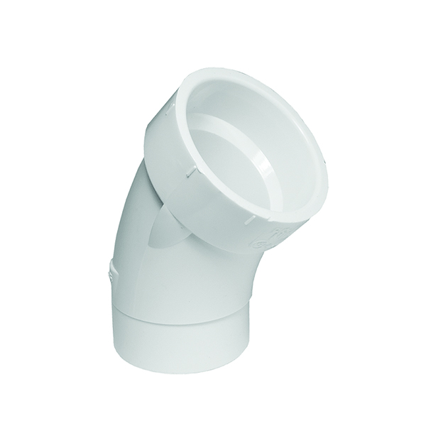 NIBCO 29812900 72740 4" SCH 40 PVC DWV 45 DEG ST ELL (1/8” BEND