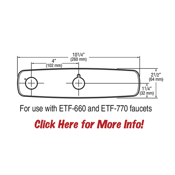 SLOAN ETF432A TRIM PLATE KIT 8" Equiparts
