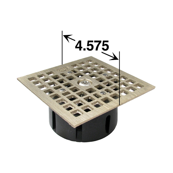 LOCKING DRAIN GRATE SQUARE NICKEL BRONZE REPLACES SMITH Equiparts