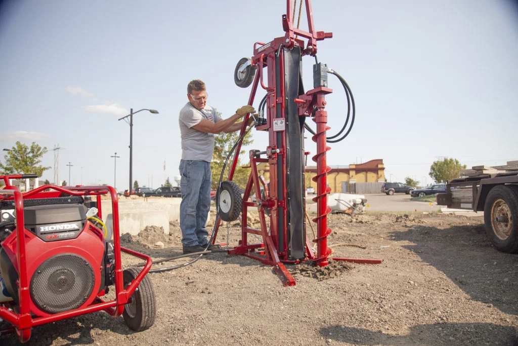 Big Beaver auger drill goes where mounted drills can’t fit