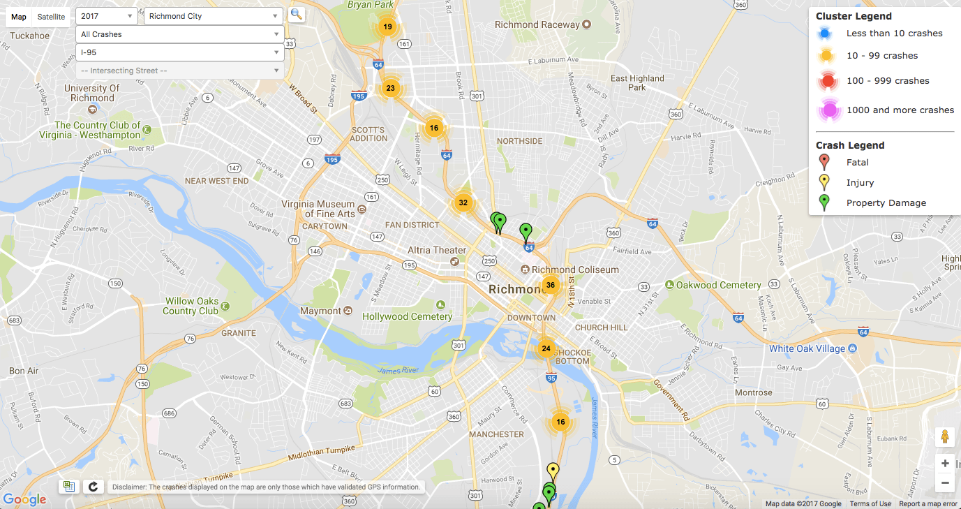 Virginia Highway Safety Office launches interactive crash locator map