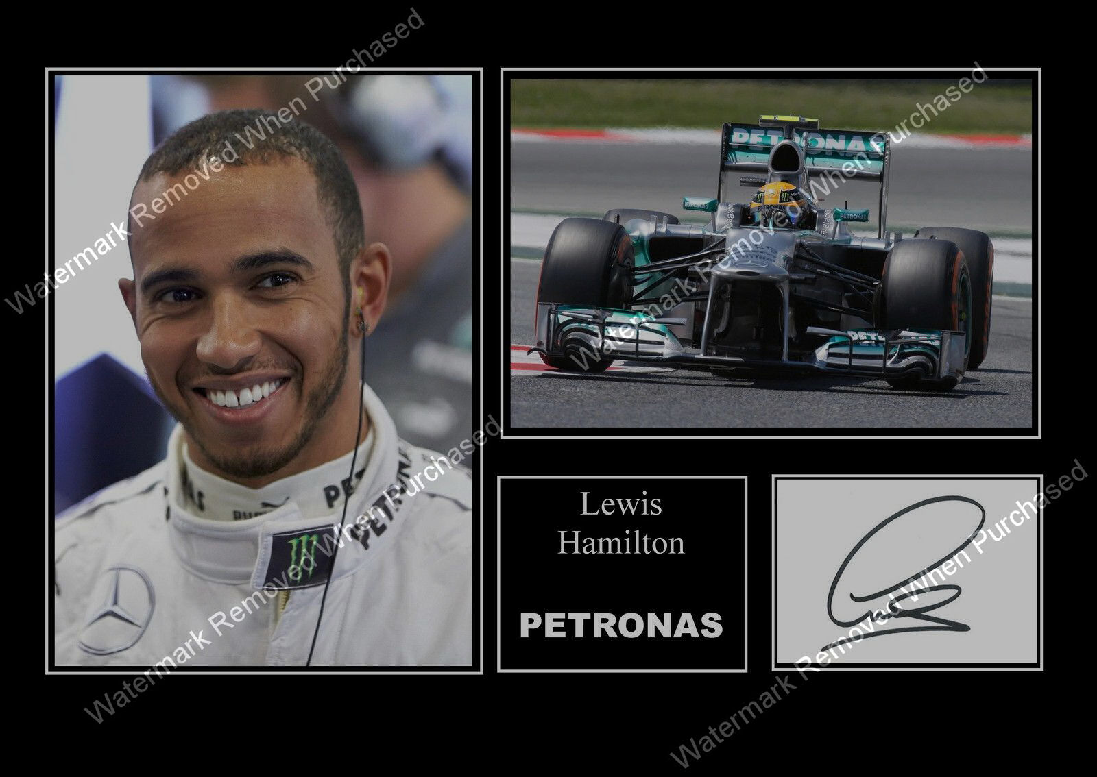 Lewis Hamilton F1 Signed Memorabilia A4 Photo Instant JPG Self Prints Available EraPrint