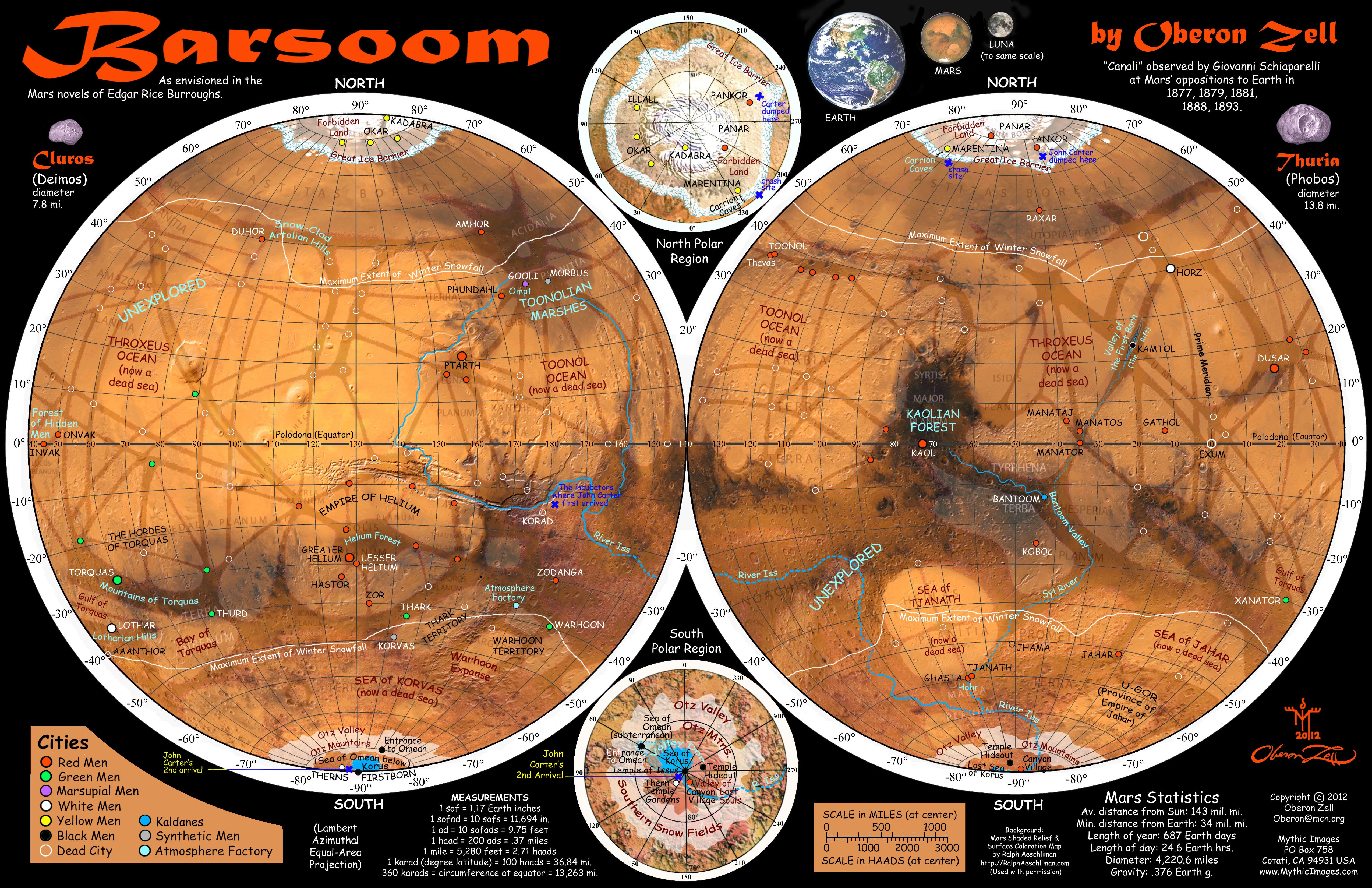 ERBzine 3937 Barsoom Maps