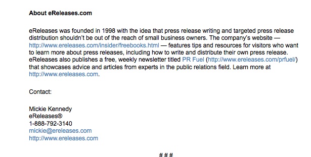 What Should Be in Your Press Release's Company Boilerplate?