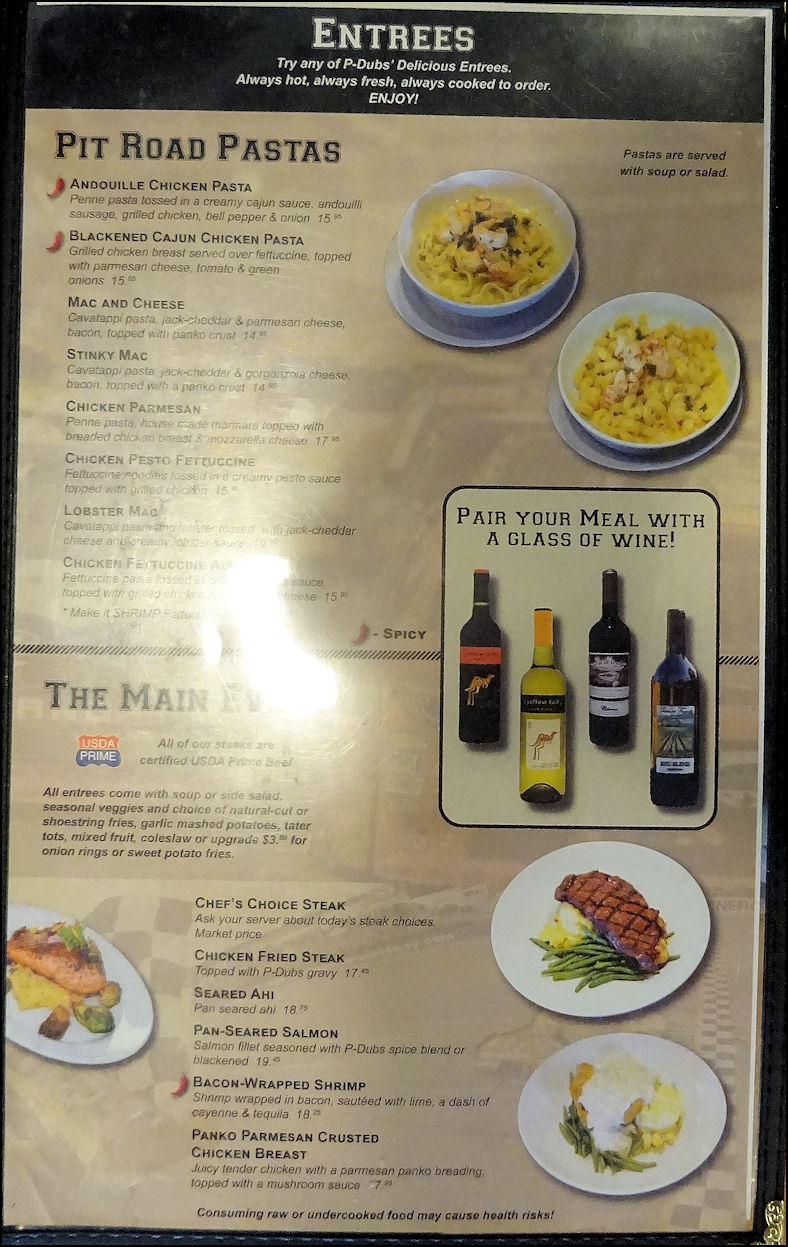 Menu of PDubs Brew Pub Tehachapi, CA