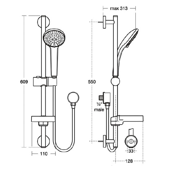 Ideal Standard Idealrain M3 Multi Function Shower Kit