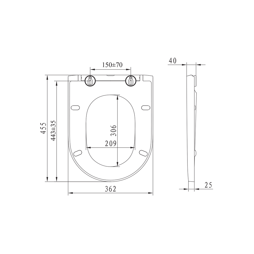 Imex Blade Soft Close Standard Toilet Seat