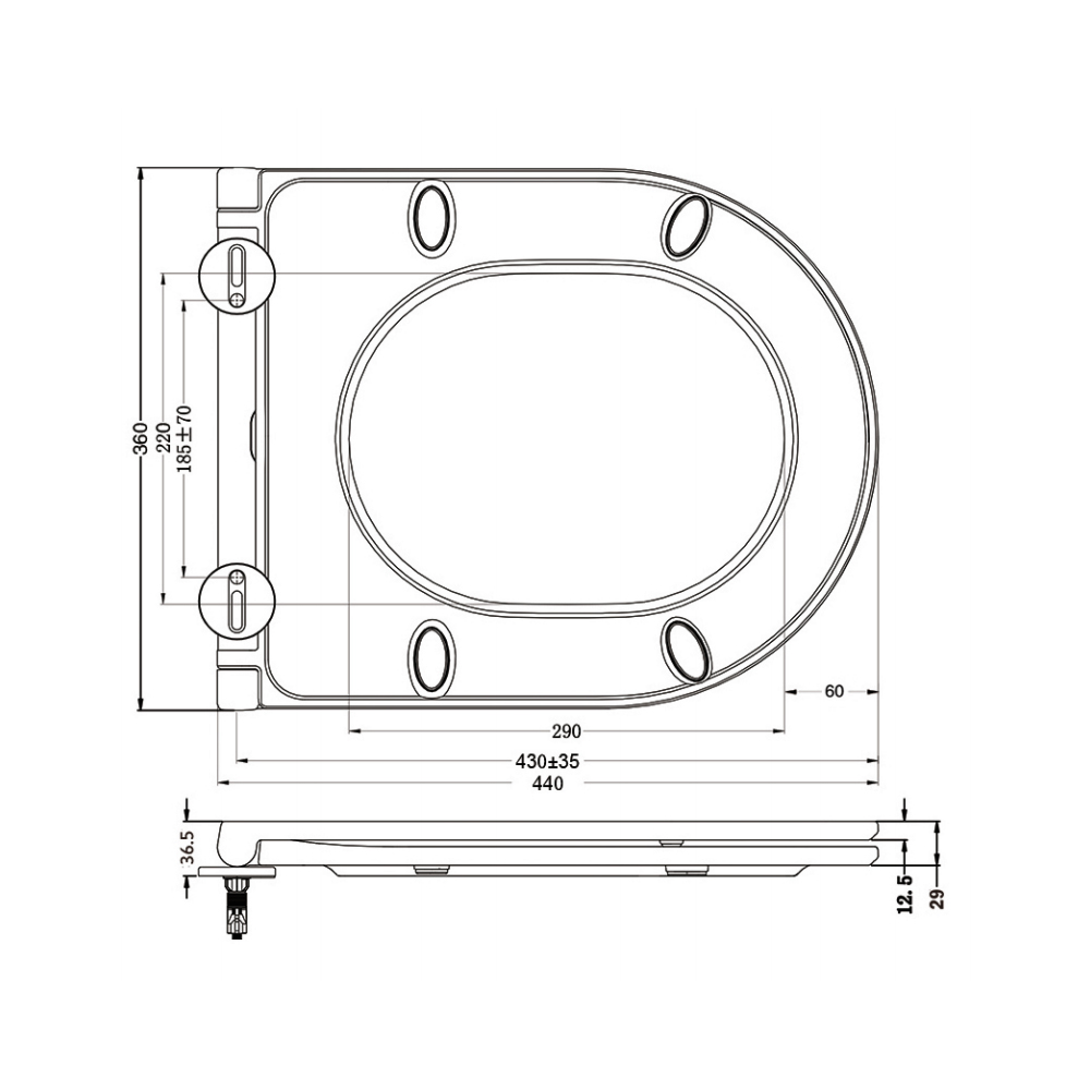Imex Blade Soft Close Slimline Quick Release Duraplus Toilet Seat