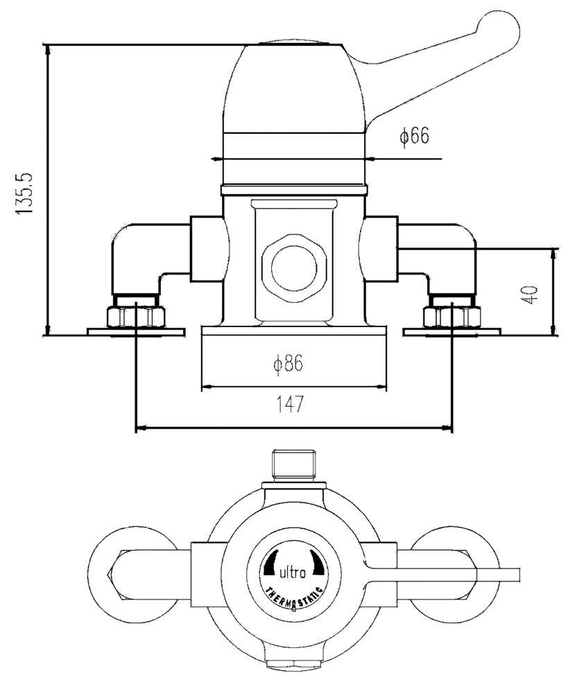Nuie Exposed Sequential Thermostatic Shower Valve
