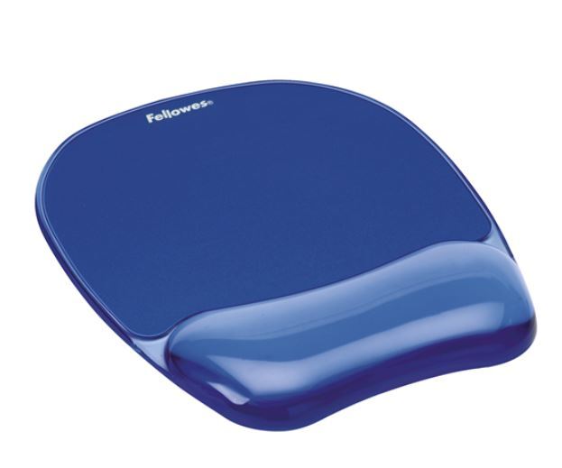 Fellowes Crystals® Gel Mousepad / Wrist Rest Blue