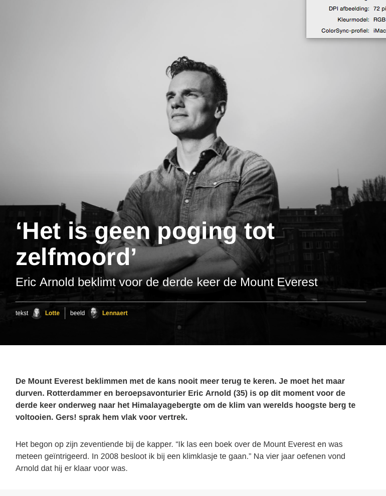 Gers Magazine – ‘Het is geen poging tot zelfmoord’