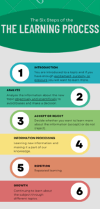 What are the 6 steps of the Learning Process?