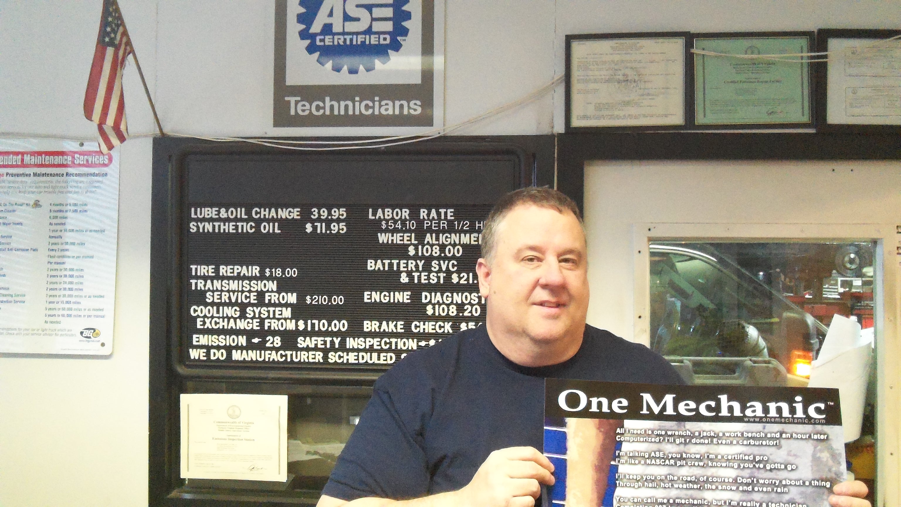 > One Mechanic auto shops mechanics body shops towing motorcycle and