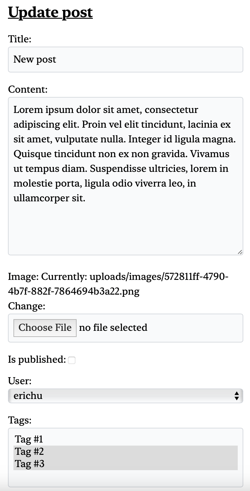 Working with Django Forms Eric's Dev Blog