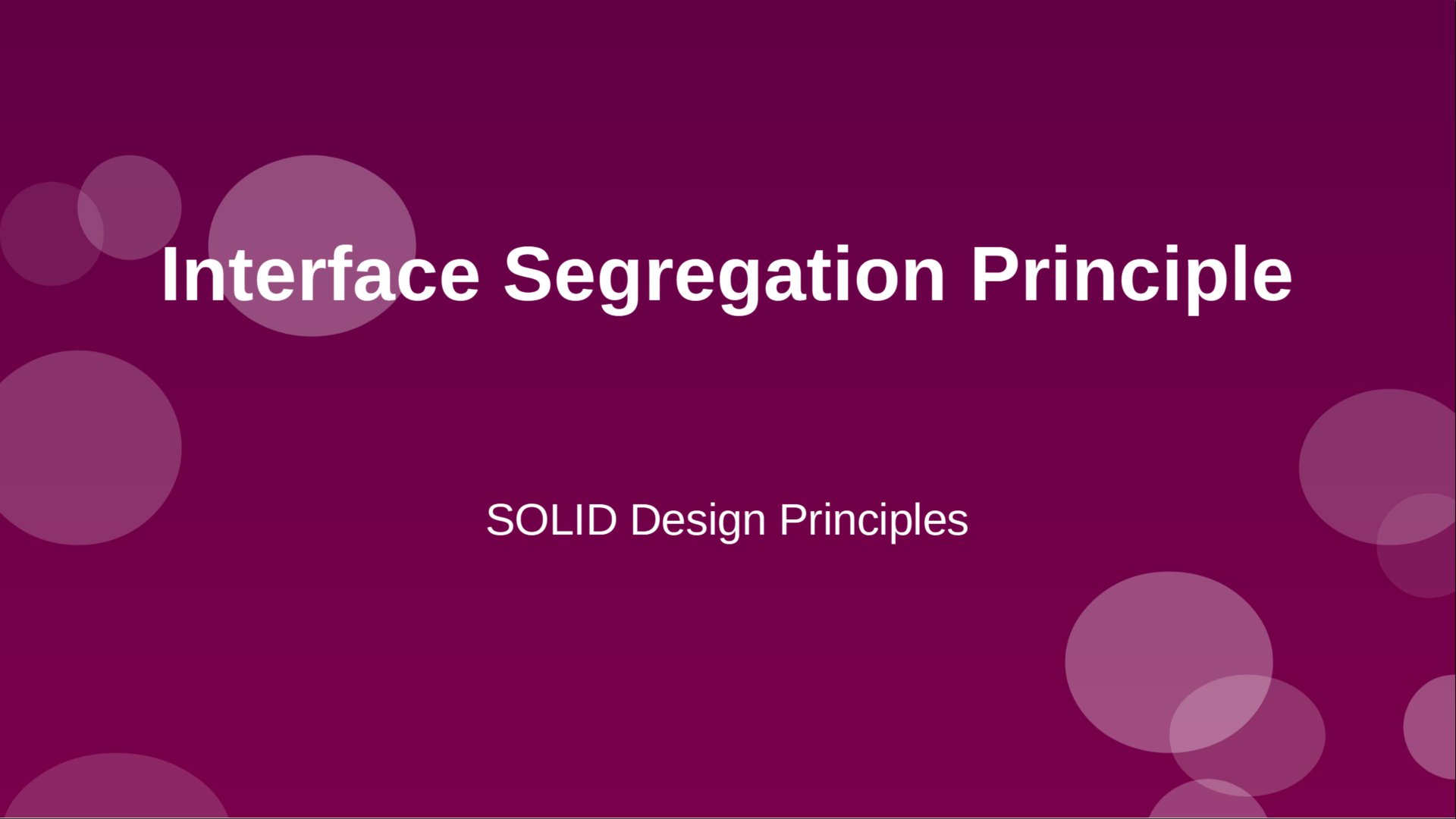 Interface Segregation Principle in C The I of SOLID Erik Zhou's