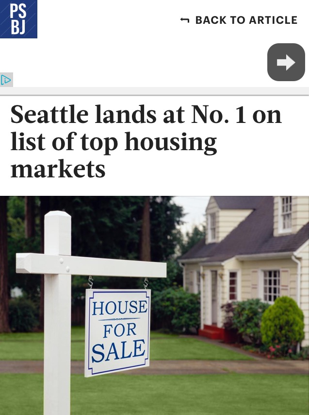 great article about Seattle's booming real estate market! Erin Harold