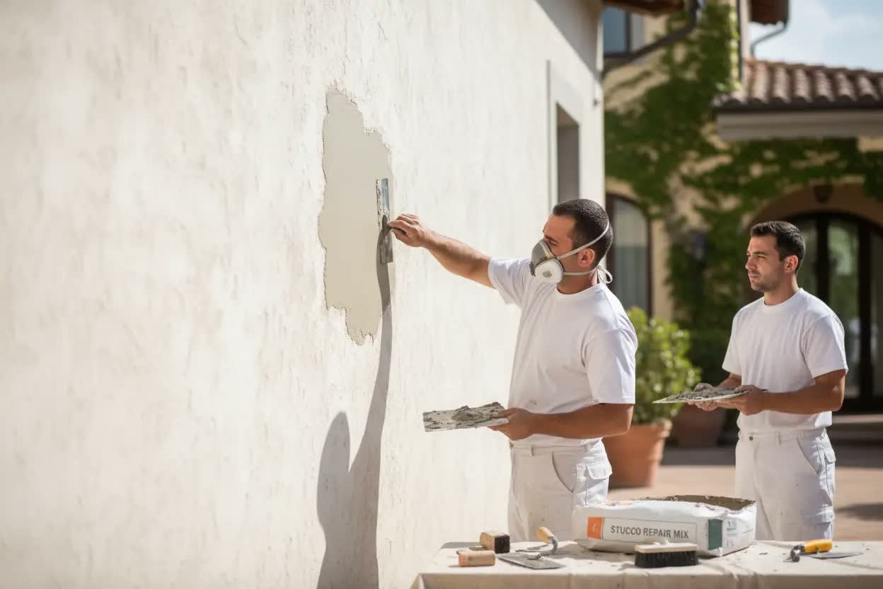stucco repair how to find painters