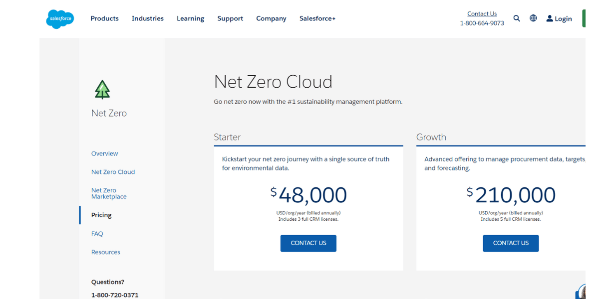 Net Zero Cloud by Salesforce (Pricing, Tools, Pros, and Cons)