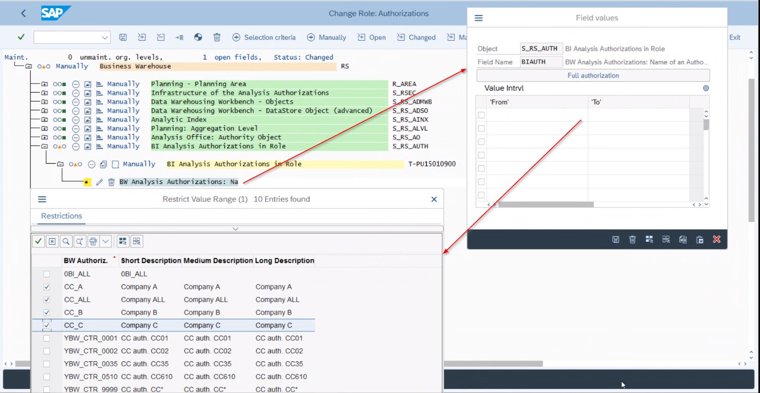 Using SAP BW authorization relevant InfoObject in SAP Profitability and