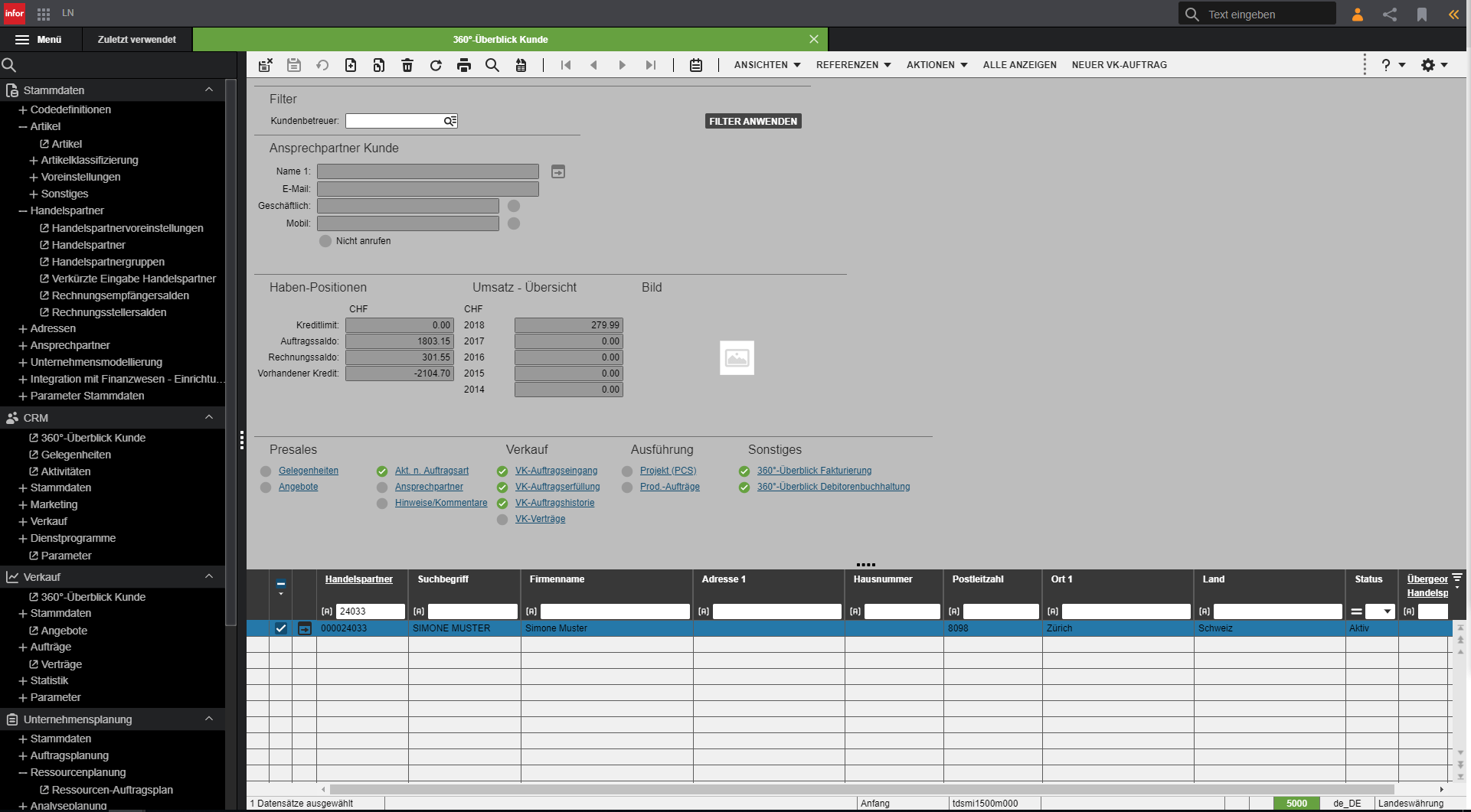 Infor LN erp selection