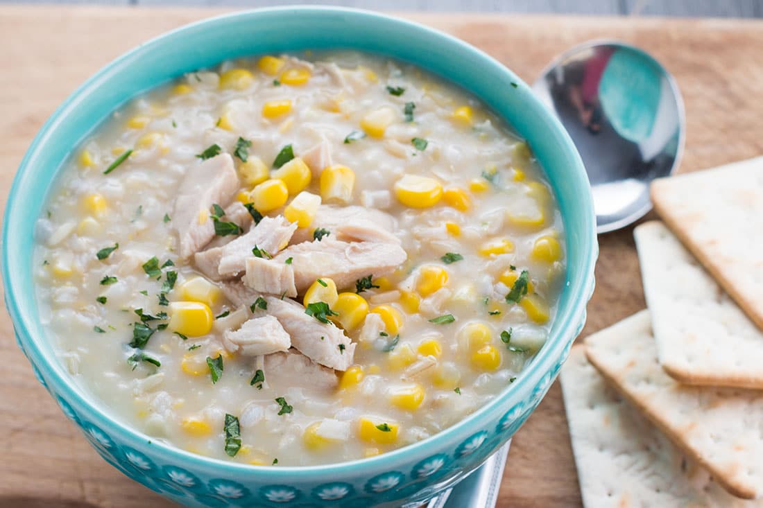 Chicken and Rice Corn Chowder Quick, easy and delicious!