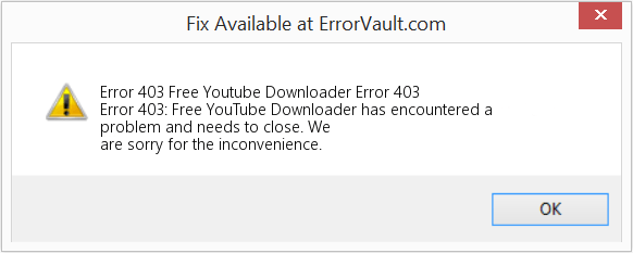 How to fix Error 403 (Free Youtube Downloader Error 403) - Error 403
