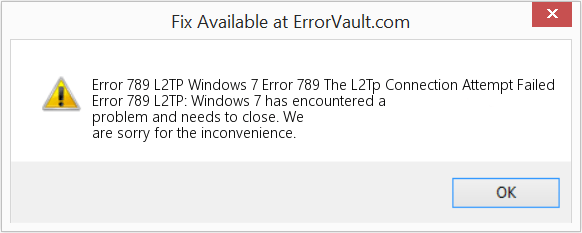 How to fix Error 789 L2TP (Windows 7 Error 789 The L2Tp Connection