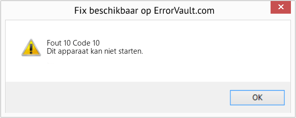 Hoe Maak Je Fout 10 (Code 10) - Dit Apparaat Kan Niet Starten.