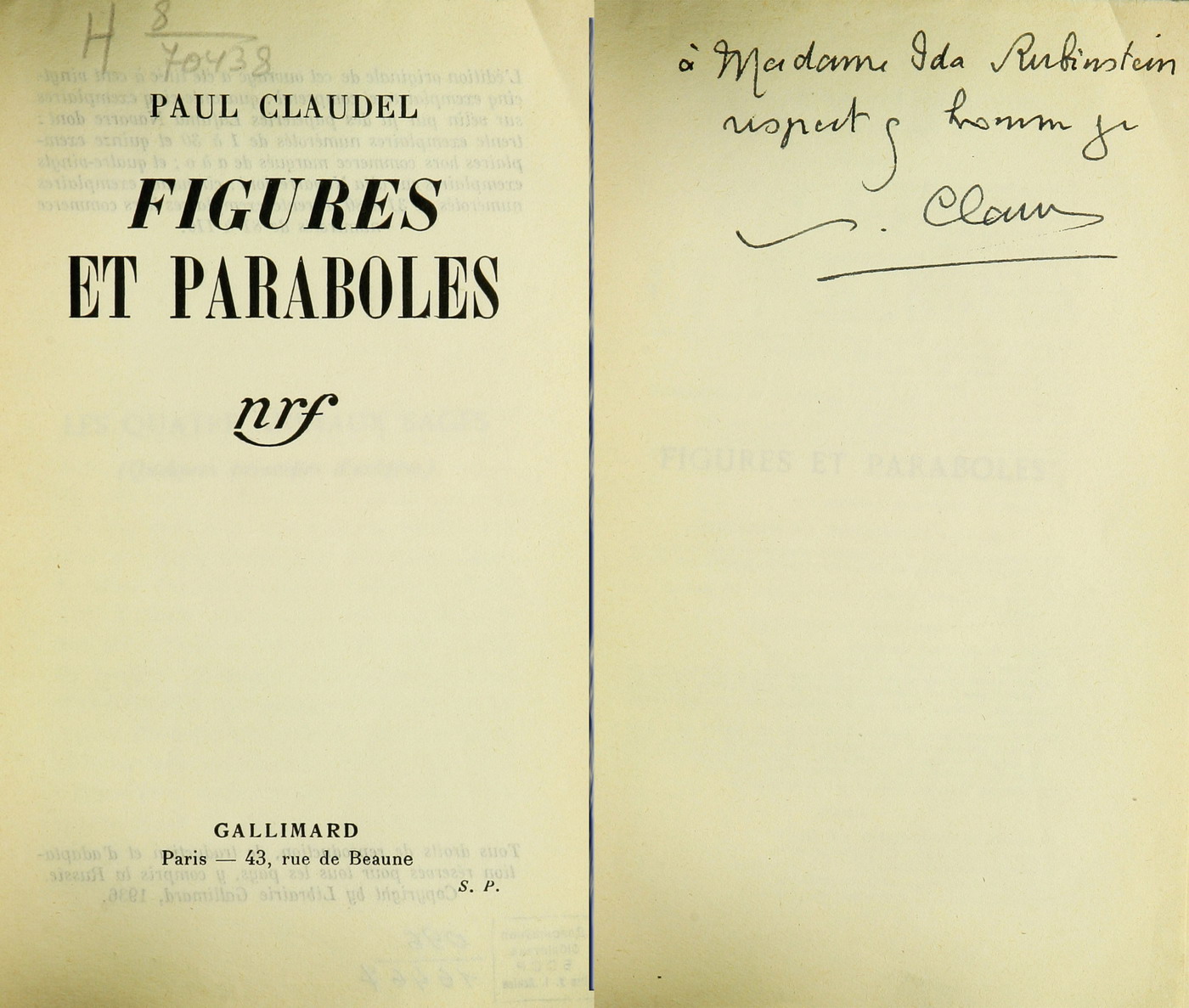 Figures Et Paraboles De Paul Claudel