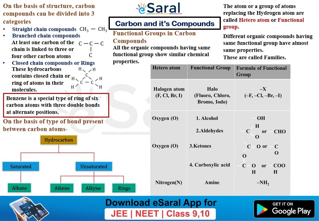 Carbon and its Compounds Class 10 Chapter 4 Short Notes (Mind Maps)