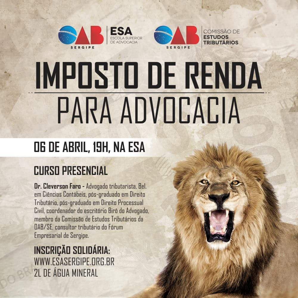 IMPOSTO DE RENDA PARA ADVOCACIA ESA Escola Superior de Advocacia
