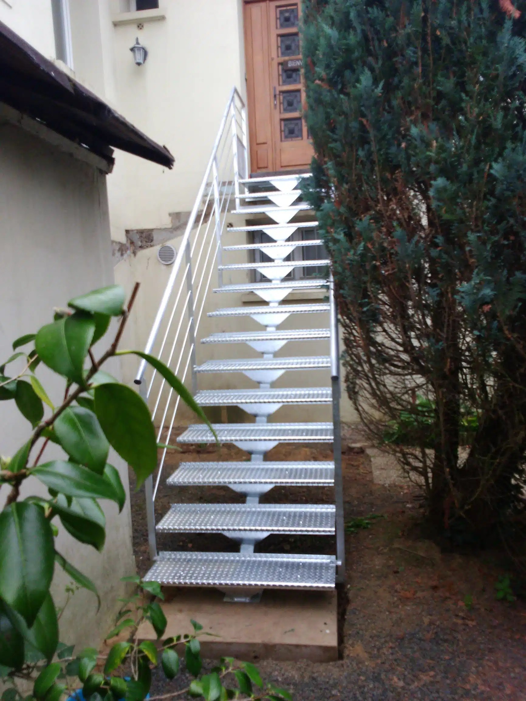 Escalier extérieur droit galvanisé Escalier 14