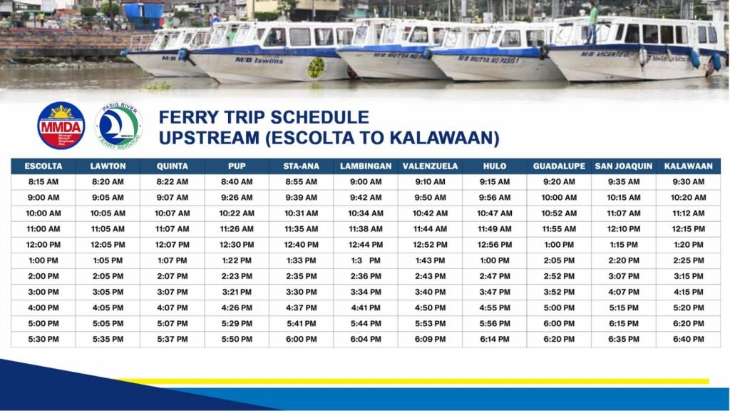 Pasig Ferry Schedule & Stations (Updated 2024) Escape Manila