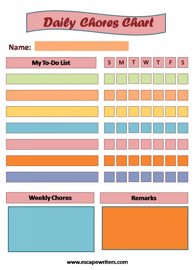 Complete List Of Age Appropriate Chores For Kids With Printable Chart
