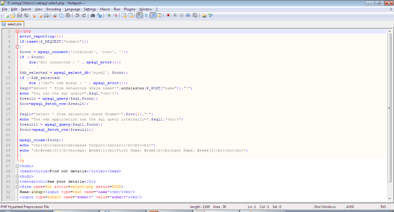 Second Order SQL Injection Attack SecondOrder Code injection