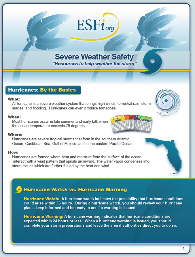 Hurricane Safety Electrical Safety Foundation International