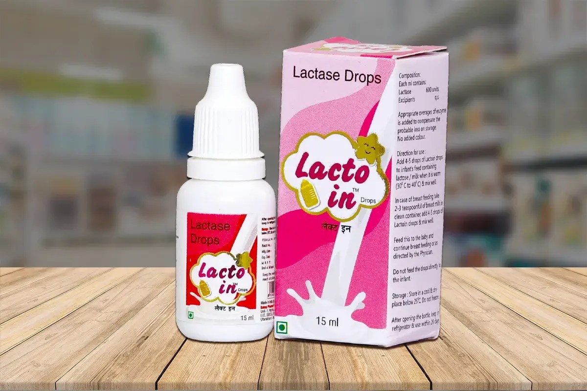 Lacto In Lactase enzyme drops 15ml manufacturer for infants
