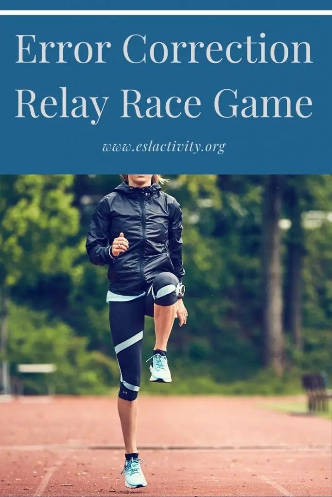 Error Correction Relay Race A Fun ESL Vocabulary and Grammar Activity