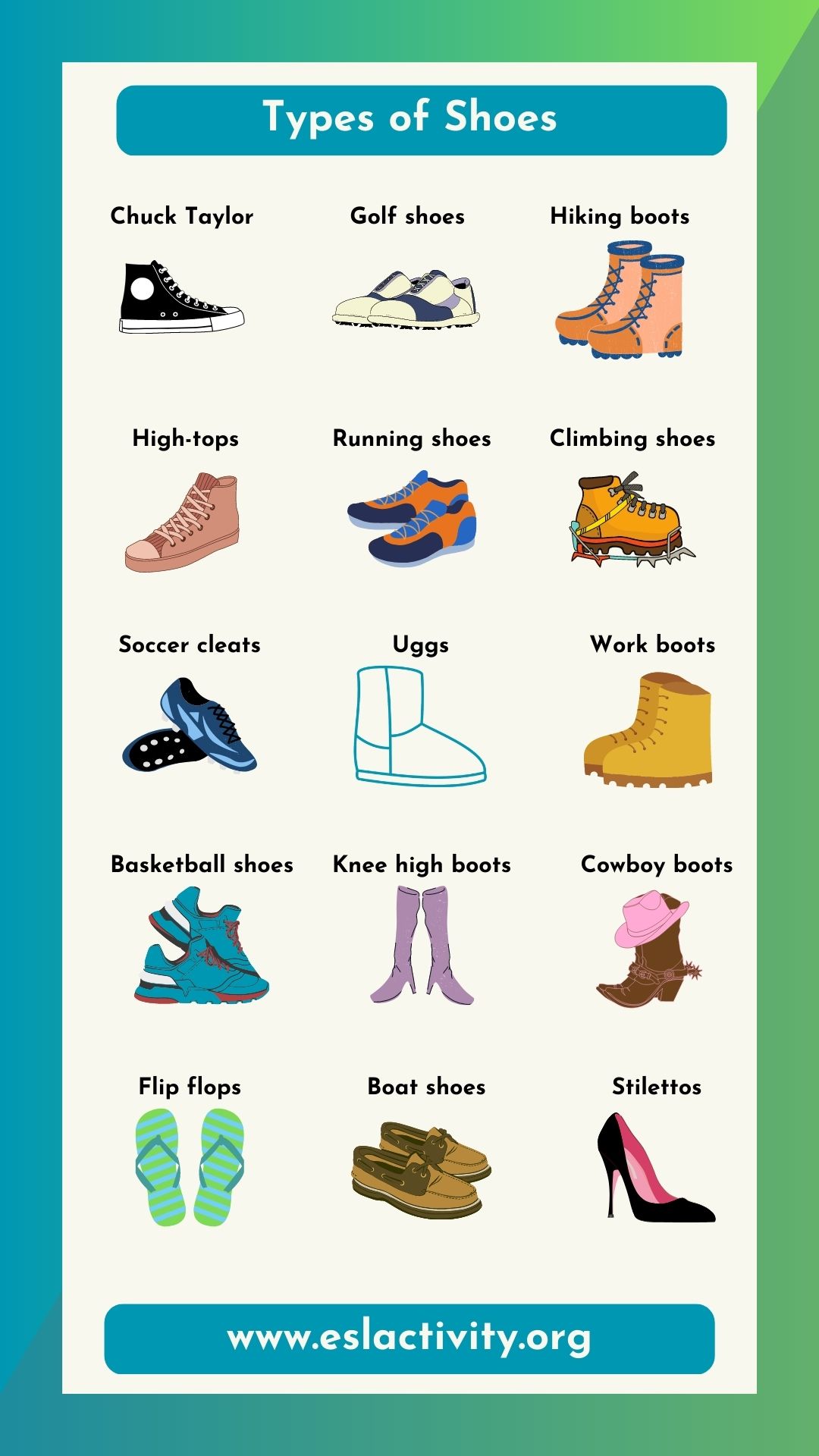 Types of Shoes (List with Pictures) Different Kinds of Shoes