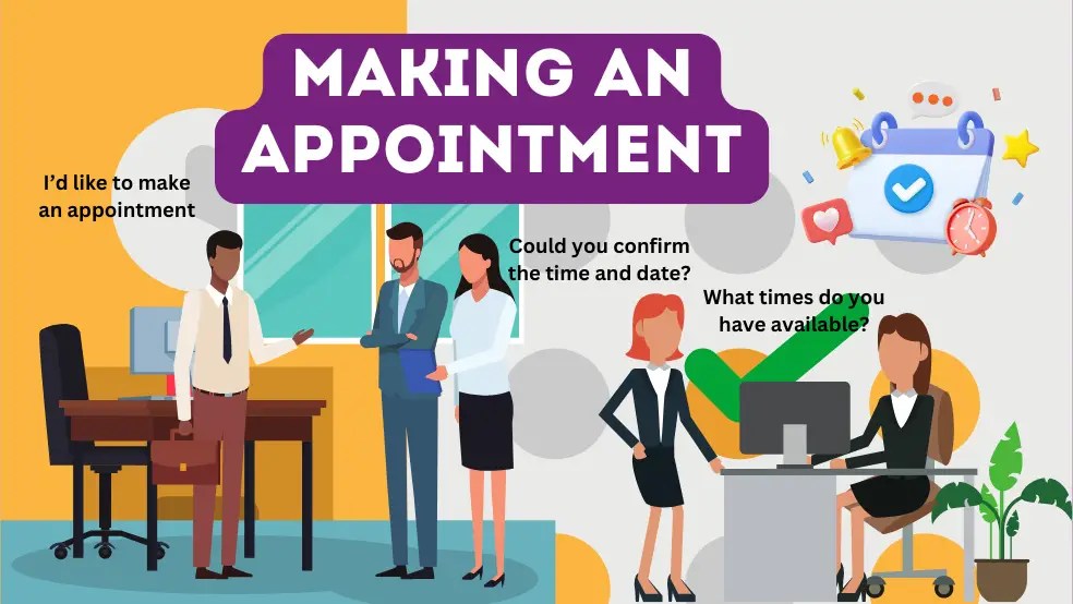 How to Make an Appointment in English Tips and Phrases — ESL Advice(03)