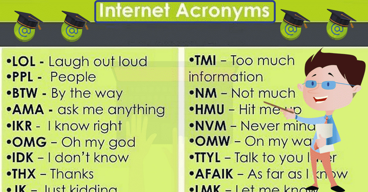 The Most Popular Slang Words and Acronyms Used Online ESLBUZZ