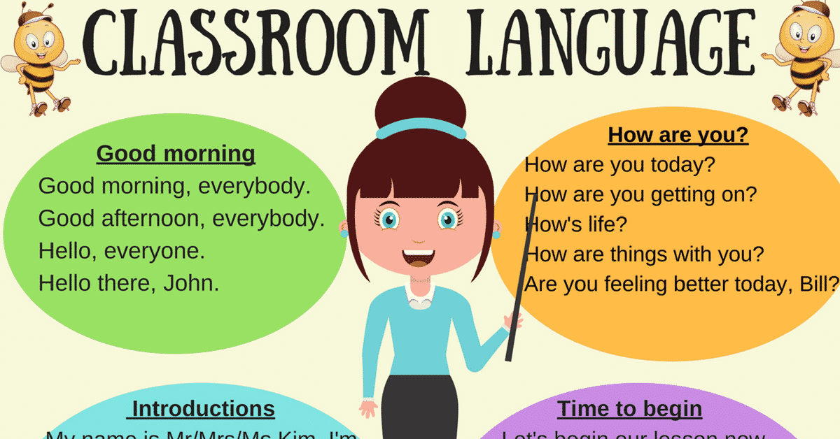 Classroom Language For English Teachers ESLBUZZ