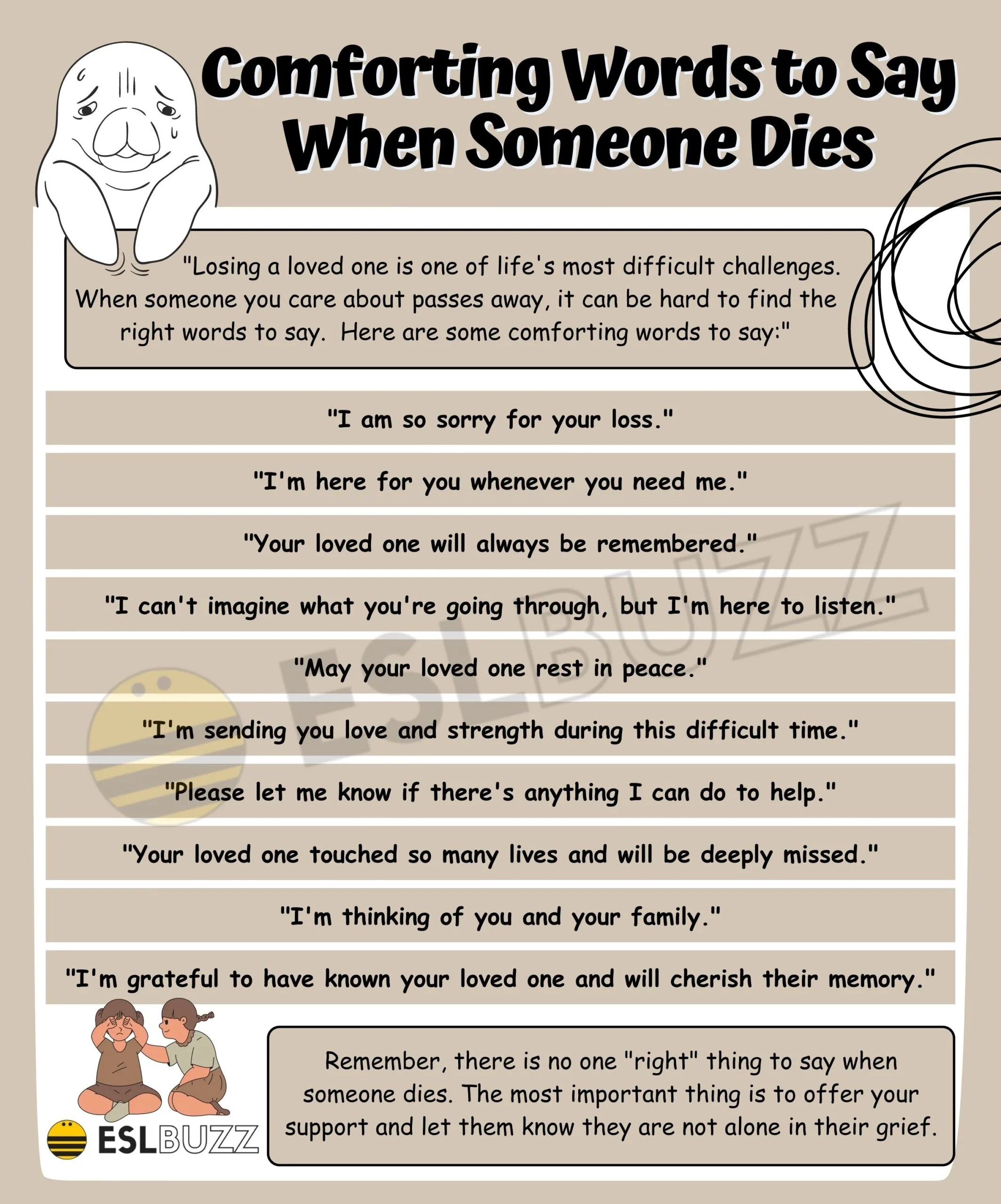 Comfort When Someone Dies