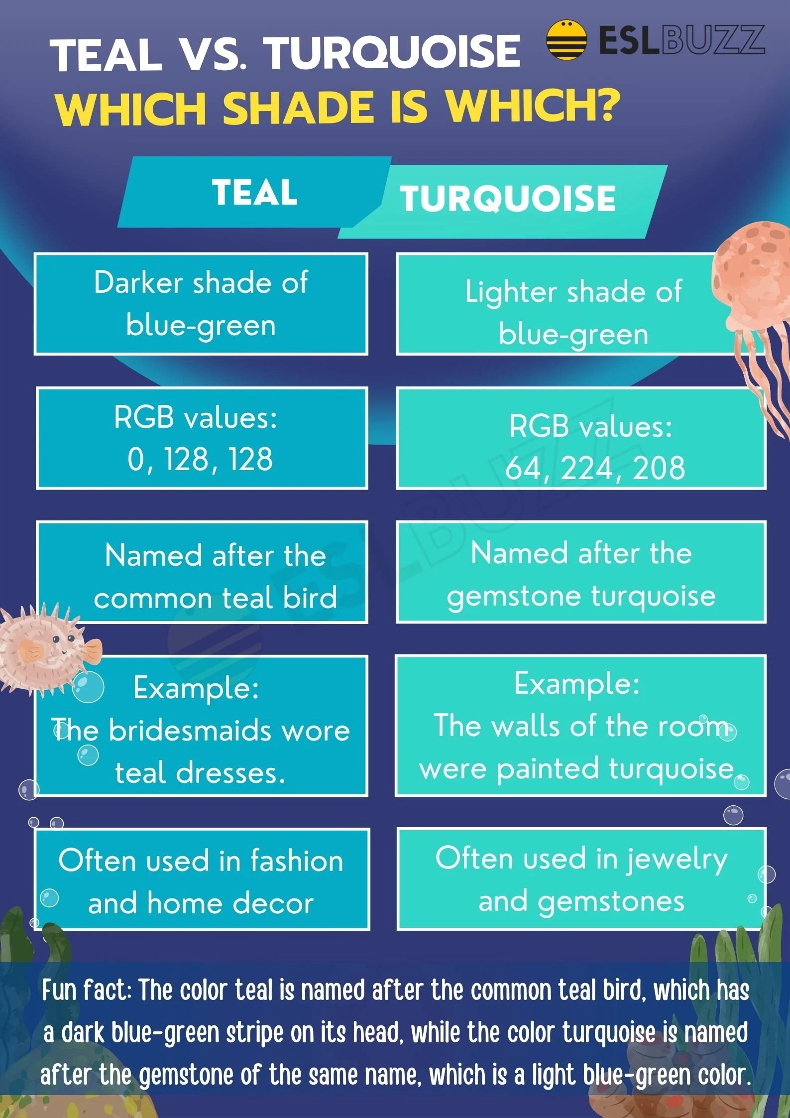 Color Teal And Turquoise